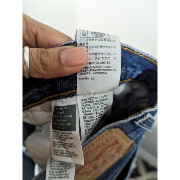 Levi's Jeans 501 Original High Rise Distressed Straight Leg Women Size 31 - Picture 7 of 9